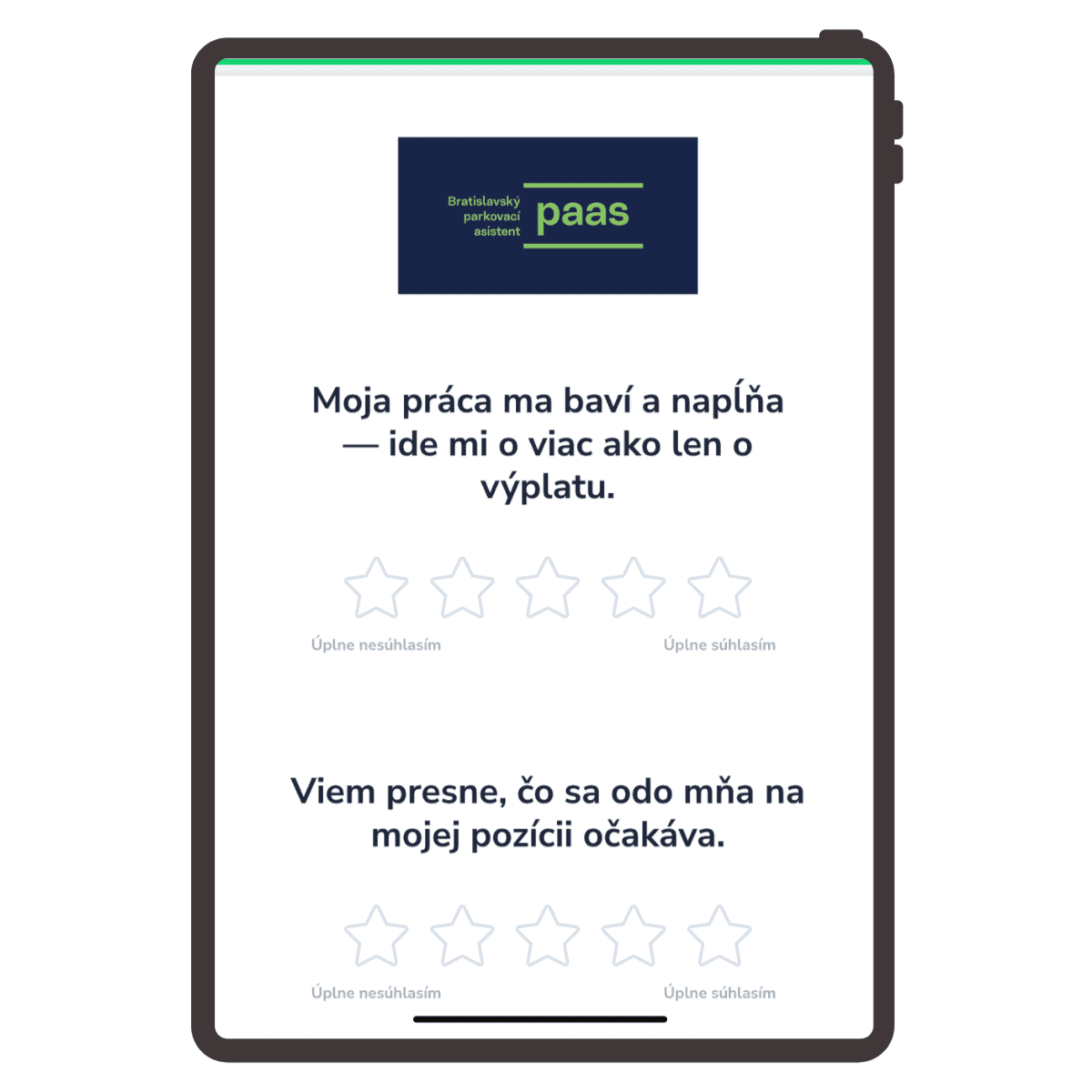 PAAS survey employee experience SK